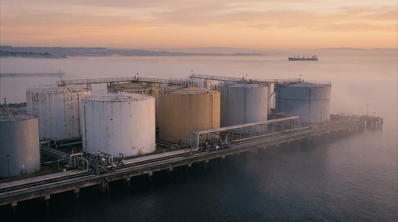 Industrial cylinders panoramic view